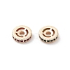 Brass Micro Pave Cubic Zirconia Beads KK-R216-10C-KCG-1