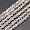Electroplate Synthetic Crackle Quartz Bead Strands EGLA-J067-10mm-AB01-1
