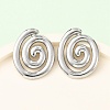 304 Stainless Steel Stud Earrings EJEW-I323-01P-04-2