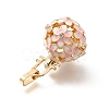 Alloy Crystal Rhinestone Bead Cage Pendants ENAM-M047-02G-B-2