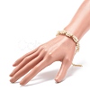 Glass Pearl Braided Beaded Bracelet BJEW-JB08593-3