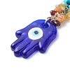 Handmade Lampwork Evil Eye Pendant Decoration HJEW-JM00773-01-3