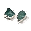 Raw Rough Natural Dyed Quartz Crystal Links Connector Charms G-K189-04S-01-2