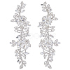 Brass Rhinestone Cloth Patches PATC-WH0031-003S-02-1