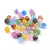 Transparent Crackle Acrylic Beads X-MACR-E025-24-10mm-1
