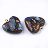 Assembled Bronzite and Imperial Jasper Pendants G-T111-04G-3