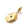 Oval 304 Stainless Steel Rhinestone Pendant Decoration STAS-R159-49G-05-2