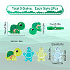 10Pcs 5 Style Silicone Beads SIL-SC0001-14-2