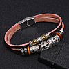 Leather Multi-strand Bracelets BJEW-F352-11M-4