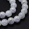 Electroplated Natural Crackle Quartz Crystal Beads Strands G-K285-08-12mm-3