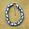 Valentine's Day Acrylic Bead in Bead Heart Beaded Necklaces with Alloy End Chains FS-WG4CF83-10-1