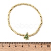 Christmas Brass Micro Pave Cubic Zirconia Link Bracelets LS-BJEW-K289-01B-G-5