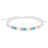 Bohemian Style Glass Seed Bead & Plastic Braided Bead Bracelets LS-QF8968-1-1