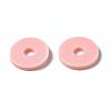 Flat Round Handmade Polymer Clay Beads CLAY-R067-12mm-18-6