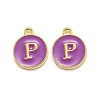 Golden Plated Alloy Enamel Charms ENAM-Q437-12P-1