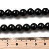 Natural Black Obsidian Beads Strands G-L632-A01-8mm-5