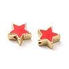 Rack Plating Alloy Enamel Beads ENAM-F146-19G-04-2