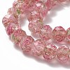 Handmade Gold Sand Lampwork Beads Strands LAMP-R141-10mm-11-3