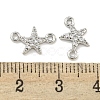 Brass Micro Pave Clear Cubic Zirconia Connector Charms KK-Q820-42P-3