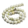 Natural Dendritic Jasper Beads Strands G-E571-A05-03-3