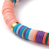 Polymer Clay Heishi Beads Stretch Bracelets BJEW-JB05708-4