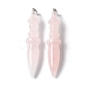Natural Rose Quartz Pendants G-C187-02E-1