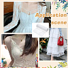 Flower Nylon Stretch Lace Fabric DIY-WH0578-60-6