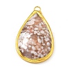 Natural Cherry Blossom Agate Big Pendants KK-G409-03G-2