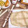 Flower Print Wood Rolling Pin AJEW-WH0314-689B-4