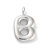 Rack Plating Brass Balloon Letter Pendants KK-C050-01P-B-1
