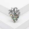 Alloy Abalone shell Safety Pin Brooches PW24051063505-1