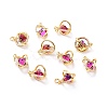 Brass Micro Pave Cubic Zirconia Pendants ZIRC-O044-19E-G-2