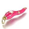 Brass Enamel Pendants X-KK-B026-15G-B-3