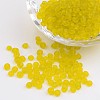 6/0 Frosted Round Glass Seed Beads X-SEED-A008-4mm-M10-1