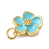 Rack Plating Brass Enamel Charms KK-O142-56G-01-3