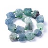 Natural Gemstone Fluorite Rough Nuggets Bead Strands G-E219-08A-2