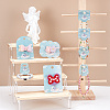 140Pcs 7 Styles Castle Theme Paper Hair Clip Display Cards CDIS-NB0001-38-5