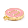 Golden Plated Alloy Enamel Charms ENAM-Q437-14U-2