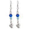 5 Pairs 5 Styles Ocean Theme Alloy Dangle Earrings EJEW-JE05475-S-2