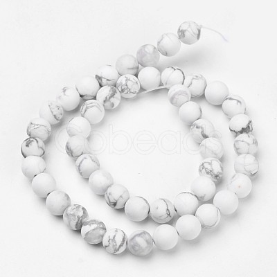 Natural Howlite Beads Strands G-D809-16-8mm-1