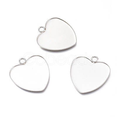 304 Stainless Steel Pendant Cabochons Settings for Fashion Jewelry STAS-M283-01P-B-1