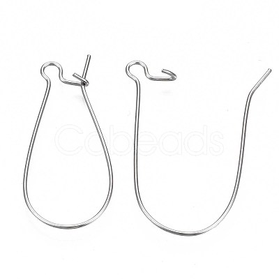 Tarnish Resistant 304 Stainless Steel Hoop Earring Findings STAS-S117-008E-01-1