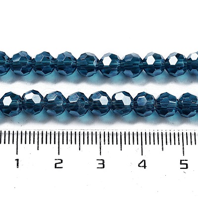 Electroplate Transparent Glass Beads Strands X-EGLA-A035-T6mm-A12-1