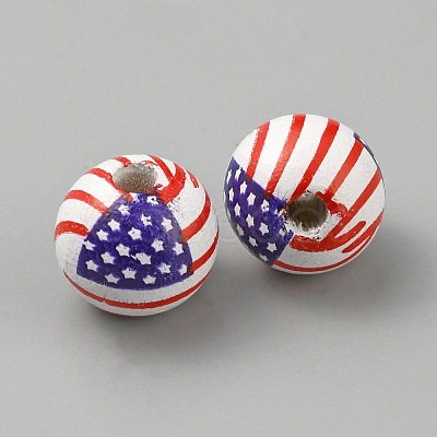 Wood Beads WOOD-WH0034-43-1