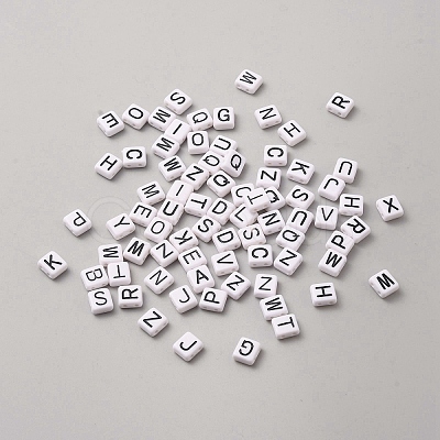 5 Bags Opaque Acrylic Beads MACR-NB0001-35A-1
