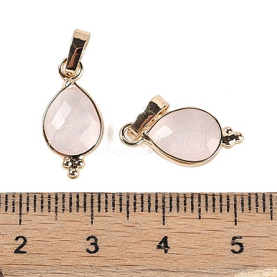 Natural Rose Quartz Faceted Pendans X-KK-L218-004G-03-1