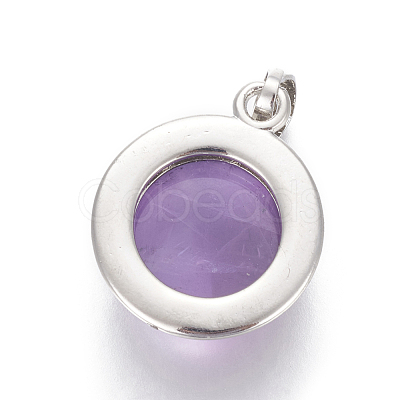 Natural Amethyst Pendants G-L512-B03-1