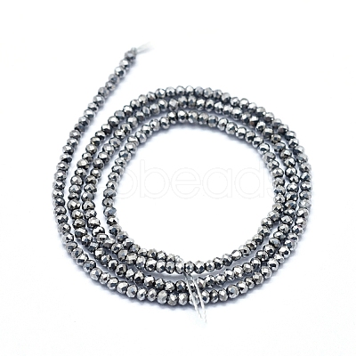 Electroplate Glass Beads Strands GLAA-F079-A-FP03-1