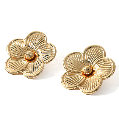 Flower Iron Stud Earrings WG30024-03-1