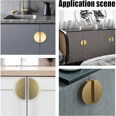 Zinc Alloy Cabinet Door Knobs FIND-WH0106-03G-1